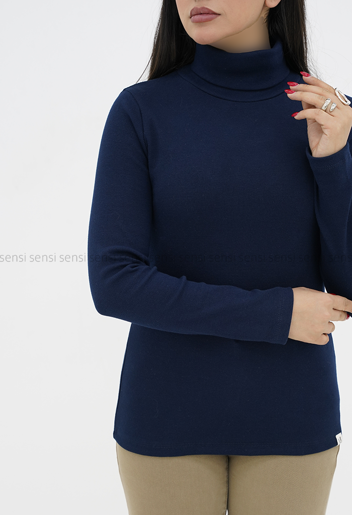 بلوز زنانه یقه اسکی کبریتی کشی کد1004450